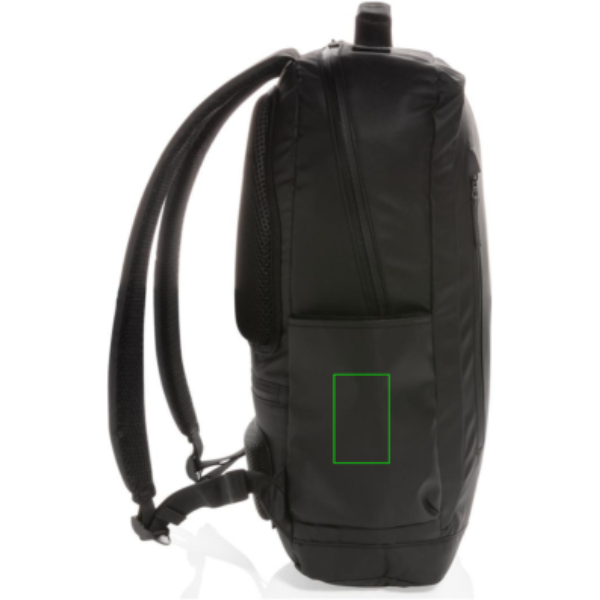 Mochila Fashion ordenador 15,6¨ sin PVC - Mochilas personalizadas - Mochilas corporativas personalizadas - Tecnica Transferencia digital - Zona lado izquierdo del artículo