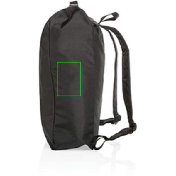 Mochila básica enrollable AWARE™ RPET - Mochilas personalizadas - Mochilas corporativas personalizadas - Tecnica Transferencia digital - Zona lado derecho del artículo