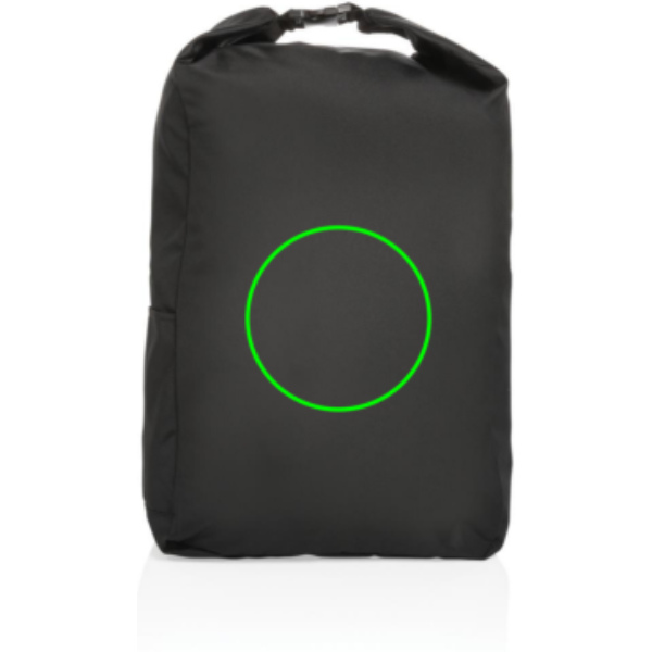 Mochila básica enrollable AWARE™ RPET - Mochilas personalizadas - Mochilas corporativas personalizadas - Tecnica Bordado - Zona parte frontal del artículo