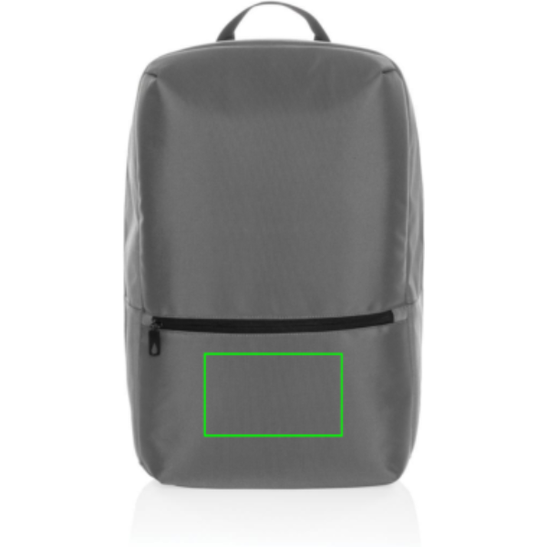 Mochila ordenador 15,6¨ AWARE™ 1200D - Mochilas personalizadas - Mochilas corporativas personalizadas - Tecnica Transferencia digital - Zona parte frontal y baja del artículo