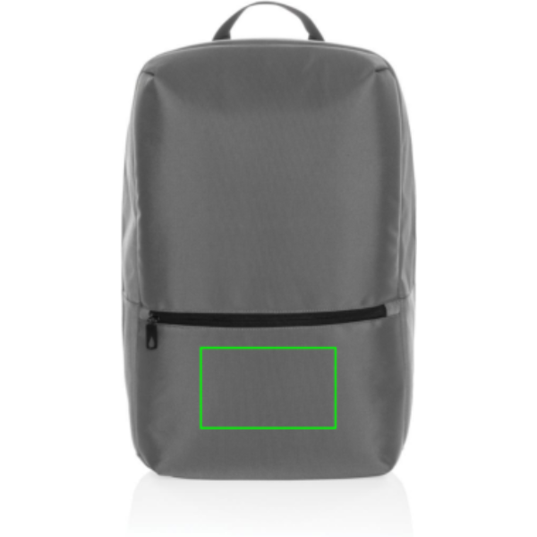 Mochila ordenador 15,6¨ AWARE™ 1200D - Mochilas personalizadas - Mochilas corporativas personalizadas - Tecnica Serigrafía por Transferencia - Zona parte frontal y baja del artículo