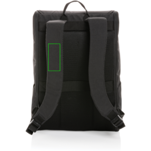 Mochila personalizada Swiss Peak Fern AWARE RPET con cremallera integral de 15" - Mochilas personalizadas - Regalo Promocional Personalizado - Tecnica Serigrafía por Transferencia - Zona asa derecha