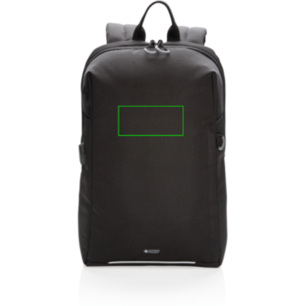 Mochila para portátil Swiss Peak AWARE™ RFID y USB A - Mochilas personalizadas - Mochilas corporativas personalizadas - Tecnica Transferencia digital - Zona parte frontal/alta del artículo