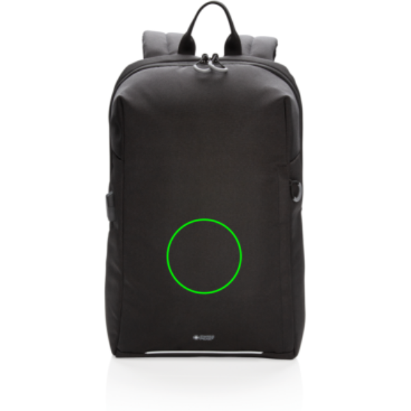 Mochila para portátil Swiss Peak AWARE™ RFID y USB A - Mochilas personalizadas - Mochilas corporativas personalizadas - Tecnica Bordado - Zona parte frontal en medio