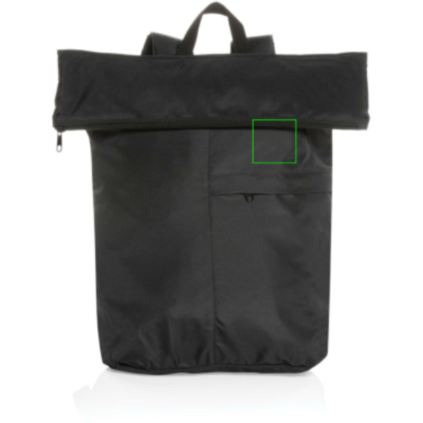 Mochila Dilon plegable ligera AWARE™ RPET - Mochilas personalizadas - Mochilas corporativas personalizadas - Tecnica Serigrafía por Transferencia - Zona parte derecha arriba