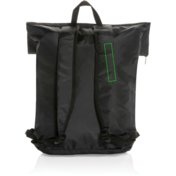 Mochila Dilon plegable ligera AWARE™ RPET - Mochilas personalizadas - Mochilas corporativas personalizadas - Tecnica Serigrafía por Transferencia - Zona asa izquierda