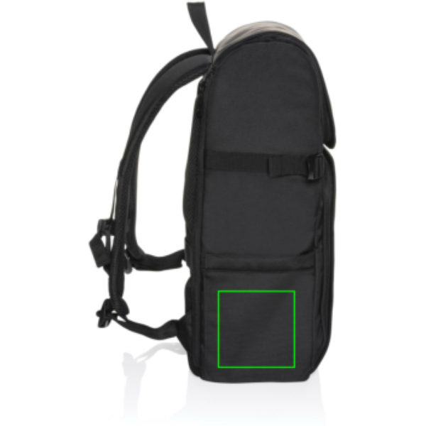 Mochila personalizada Pascal Aware RPET de fin de semana espaciosa - Mochilas personalizadas - Regalo Promocional Personalizado - Tecnica Serigrafía por Transferencia - Zona parte izquierda abajo