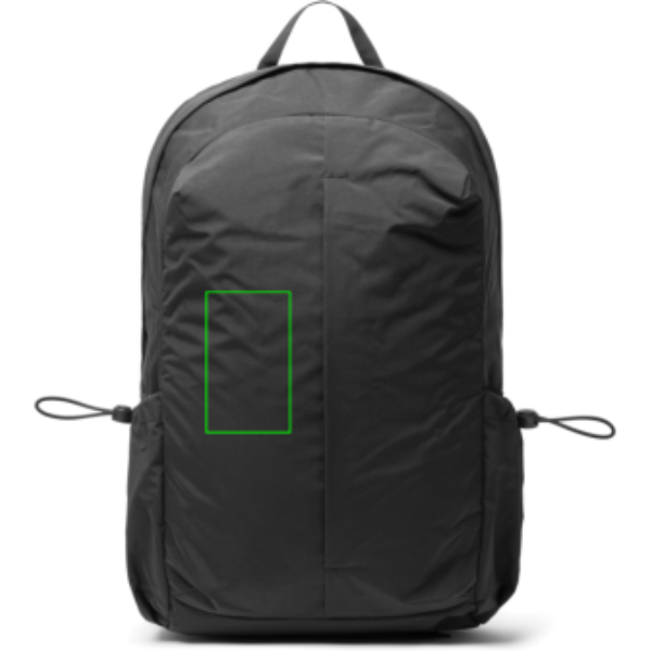 Mochila KENTO URBAN RCS nailon reciclado 15,6" - Mochilas personalizadas - Mochilas corporativas personalizadas - Tecnica Serigrafía por Transferencia - Zona parte frontal e izquierda del artículo