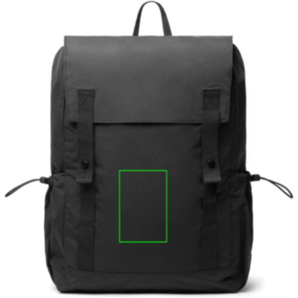 Mochila de uso diario KENTO URBAN RCS nailon reciclado - Mochilas personalizadas - Mochilas corporativas personalizadas - Tecnica Bordado - Zona parte frontal del artículo