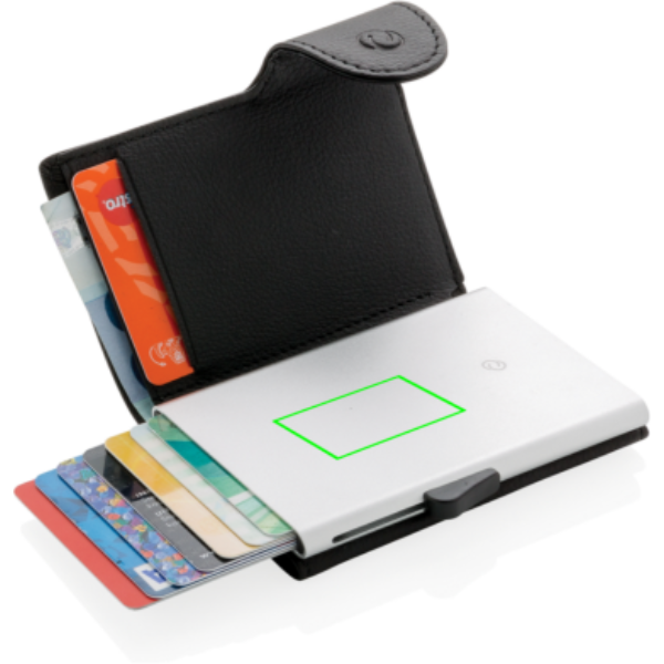 Cartera y tarjetero C-Secure RFID - Tarjeteros y carteras personalizados - Mochilas corporativas personalizadas - Tecnica Grabado a láser - Zona artículo adentro