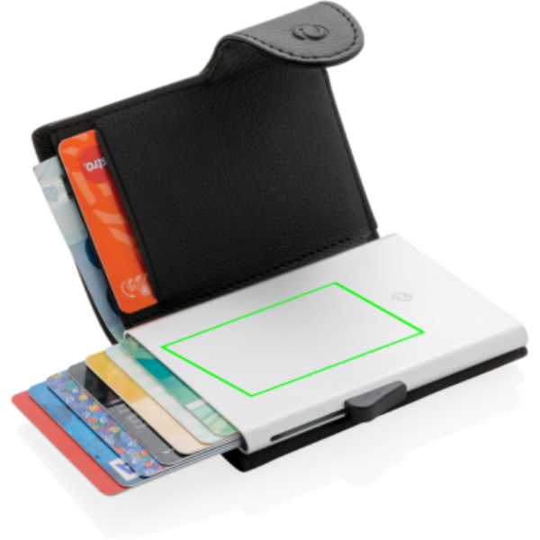 Cartera y tarjetero C-Secure RFID - Tarjeteros y carteras personalizados - Mochilas corporativas personalizadas - Tecnica Tampografía - Zona artículo adentro