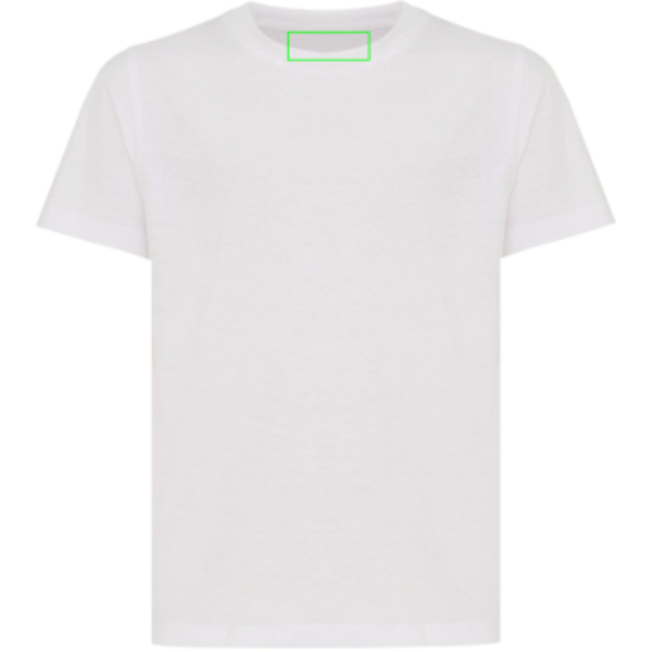 En el cuello - Camiseta infantil personalizada Iqoniq Koli de algodón reciclado - Regalo Promocional Personalizado