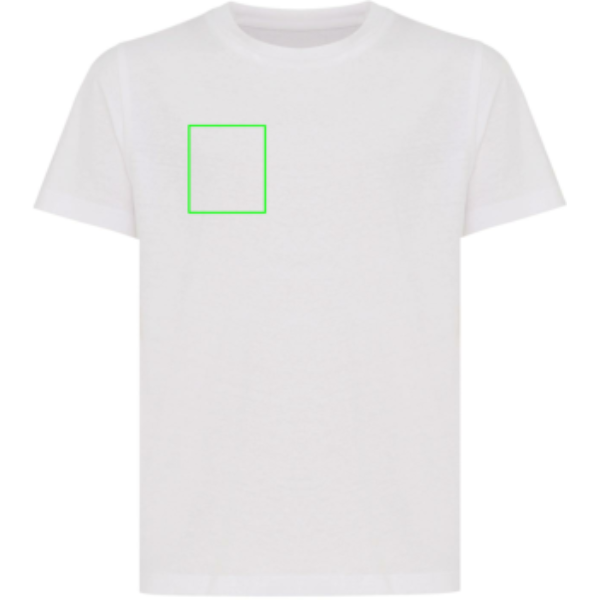 pecho derecho - Camiseta infantil personalizada Iqoniq Koli de algodón reciclado - Regalo Promocional Personalizado