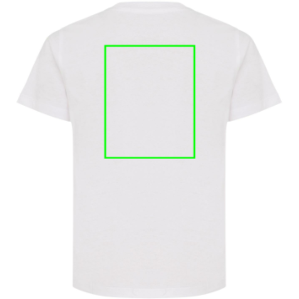 parte trasera - Camiseta infantil personalizada Iqoniq Koli de algodón reciclado - Regalo Promocional Personalizado