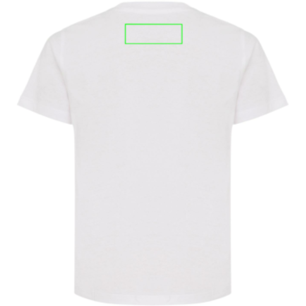 parte trasera y alta del artículo - Camiseta infantil personalizada Iqoniq Koli de algodón reciclado - Regalo Promocional Personalizado
