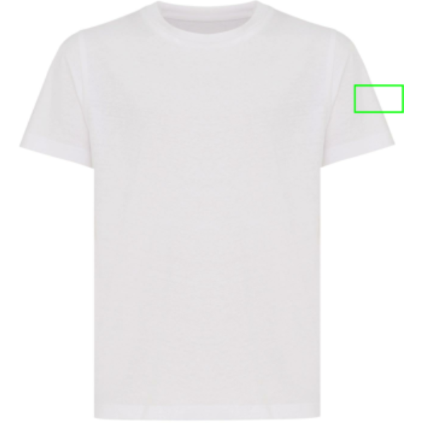 manga izquierda - Camiseta infantil personalizada Iqoniq Koli de algodón reciclado - Regalo Promocional Personalizado