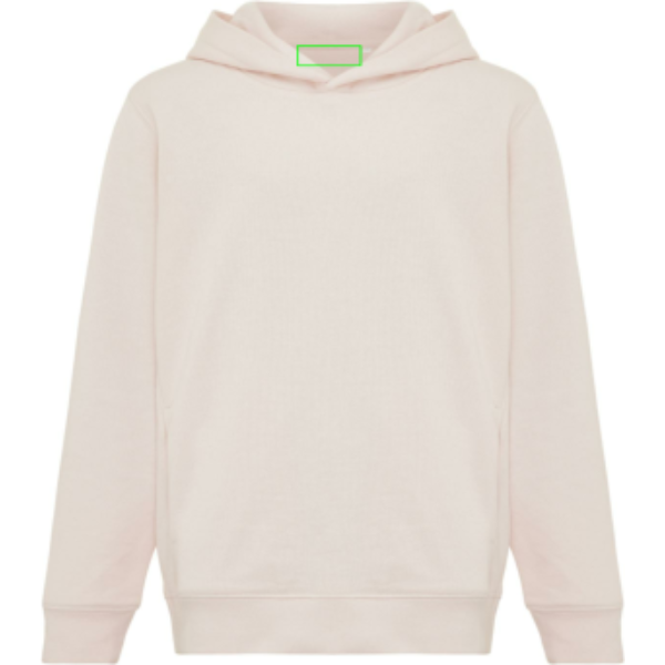 En el cuello - Sudadera personalizada Iqoniq Yengo de algodón reciclado niños con capucha - Regalo Promocional Personalizado
