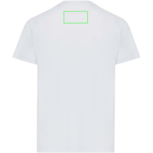 parte trasera y alta del artículo - Camiseta personalizada Iqoniq Tikal de poliéster reciclado secado rápido - Regalo Promocional Personalizado