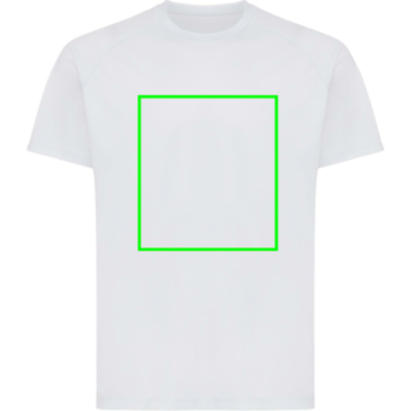 parte frontal del artículo - Camiseta personalizada Iqoniq Tikal de poliéster reciclado secado rápido - Regalo Promocional Personalizado