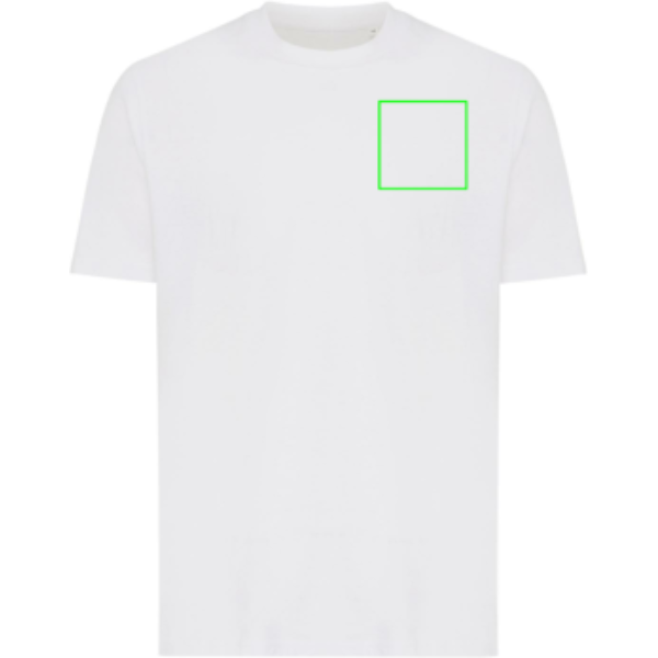 pecho izquierda - Camiseta personalizada Iqoniq Sierra de algodón reciclado ligero - Regalo Promocional Personalizado