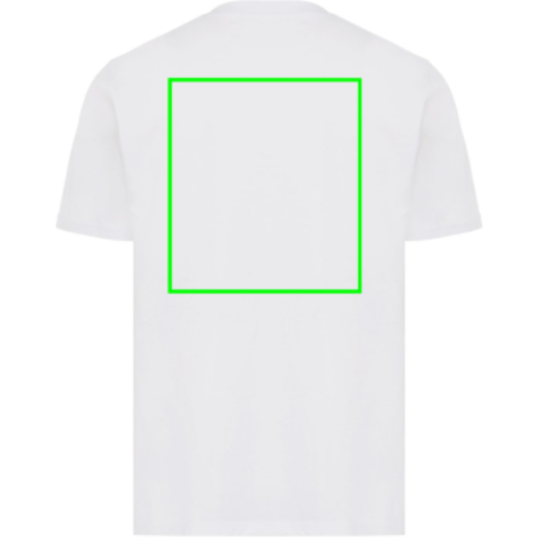 parte trasera - Camiseta personalizada Iqoniq Sierra de algodón reciclado ligero - Regalo Promocional Personalizado