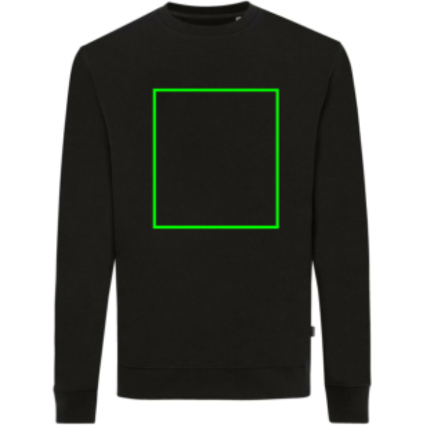 Suéter personalizado Zion Iqoniq de algodón reciclado cuello redondo - Sudaderas personalizadas - Regalo Promocional Personalizado - Tecnica Serigrafía por Transferencia - Zona parte frontal del artículo