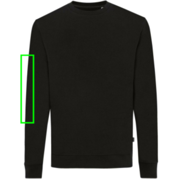 Suéter personalizado Zion Iqoniq de algodón reciclado cuello redondo - Sudaderas personalizadas - Regalo Promocional Personalizado - Tecnica Serigrafía por Transferencia - Zona manga derecha