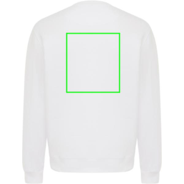 parte trasera - Sudadera de cuello redondo de algodón reciclado Torla IQONIQ - Regalo Promocional Personalizado