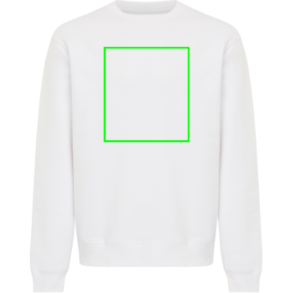 parte frontal del artículo - Sudadera de cuello redondo de algodón reciclado Torla IQONIQ - Regalo Promocional Personalizado