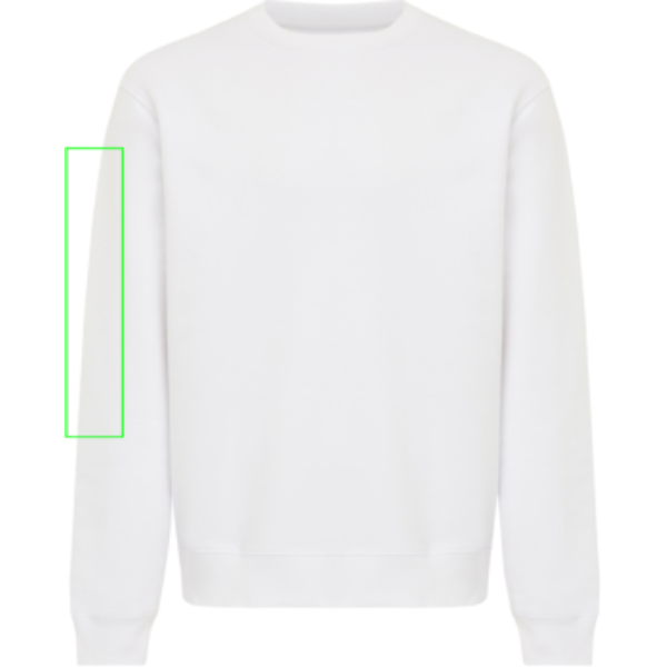 manga derecha - Sudadera de cuello redondo de algodón reciclado Torla IQONIQ - Regalo Promocional Personalizado