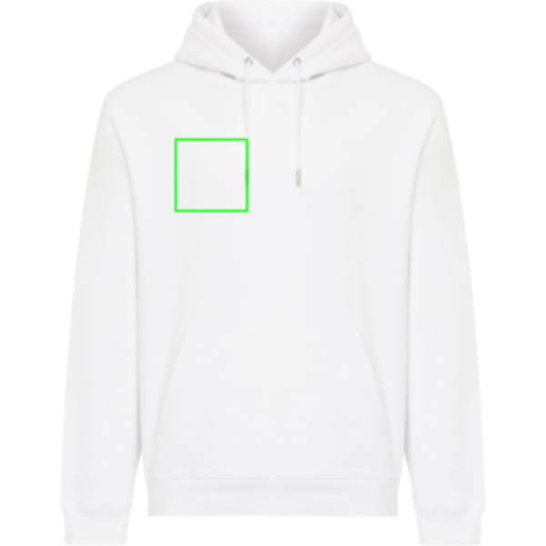 pecho derecho - Sudadera con capucha de algodón reciclado Joshua IQONIQ - Regalo Promocional Personalizado