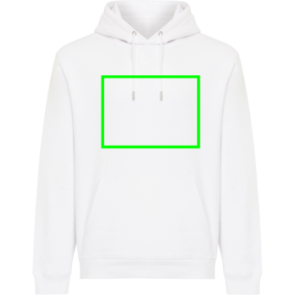 parte frontal del artículo - Sudadera con capucha de algodón reciclado Joshua IQONIQ - Regalo Promocional Personalizado