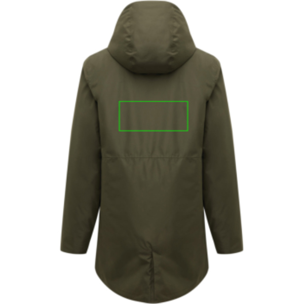 parte trasera y alta del artículo - IQONIQ Thelon chaqueta poliéster reciclado - Regalo Promocional Personalizado