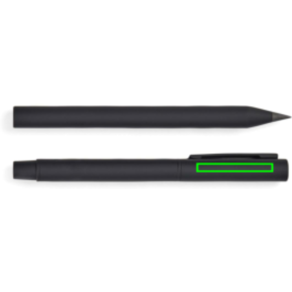 Set de bolígrafos VINGA Baltimore RCS - Oficina - Mochilas corporativas personalizadas - Tecnica Grabado CO2 - Zona al lado del clip