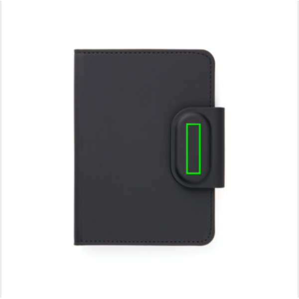 Funda pasaporte VINGA Baltimore RCS con buscador doble - Viaje - Mochilas corporativas personalizadas - Tecnica Grabado CO2 - Zona solapa