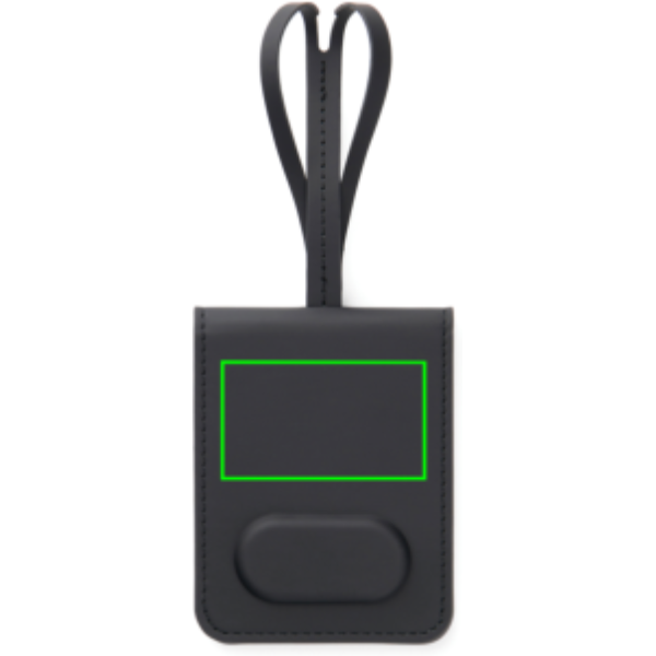 Etiqueta de equipaje VINGA Baltimore RCS con buscador dual - Viaje - Mochilas corporativas personalizadas - Tecnica Grabado CO2 - Zona parte frontal/alta del artículo