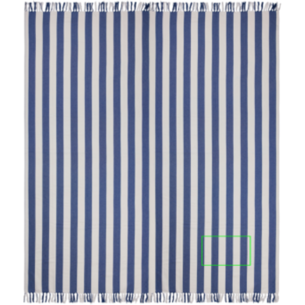 Toalla hammam familiar VINGA Ornos GRS - Verano - Regalo Promocional Personalizado - Tecnica Parche impreso con contorno bordado - Zona toalla