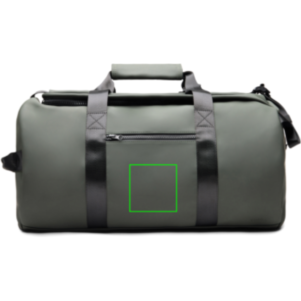 Mochila fin de semana VINGA Baltimore RCS - Bolsas y Bolsos personalizados - Mochilas corporativas personalizadas - Tecnica Etiqueta PU Baltimore verde - Zona parte frontal del artículo