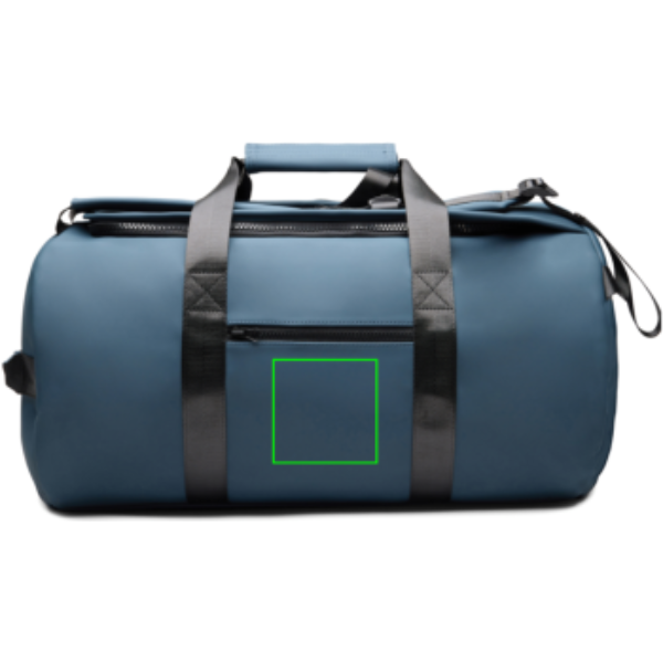 Mochila fin de semana VINGA Baltimore RCS - Bolsas y Bolsos personalizados - Mochilas corporativas personalizadas - Tecnica Etiqueta PU Baltimore azul marino - Zona parte frontal del artículo