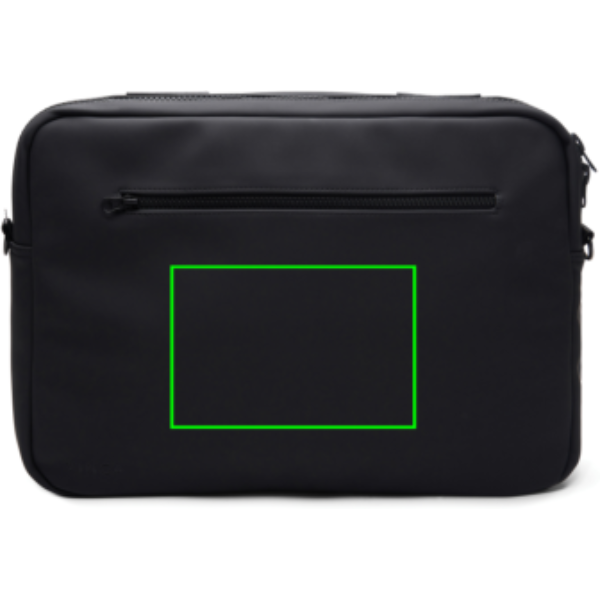 Mochila convertible VINGA Baltimore RCS - Mochilas personalizadas - Mochilas corporativas personalizadas - Tecnica Etiqueta PU Baltimore negra - Zona parte frontal del artículo