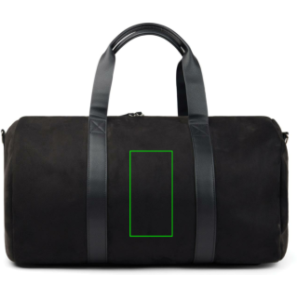 Bolsa fin de semana personalizada VINGA Marlow de poliéster reciclado RCS - Regalos Premium - Regalo Promocional Personalizado - Tecnica Serigrafía por Transferencia - Zona parte trasera