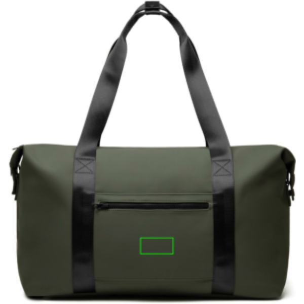 Bolsa fin de semana VINGA Baltimore - Bolsas- Bolsos personalizados - Mochilas corporativas personalizadas - Tecnica Etiqueta PU Baltimore verde - Zona parte frontal y baja del artículo