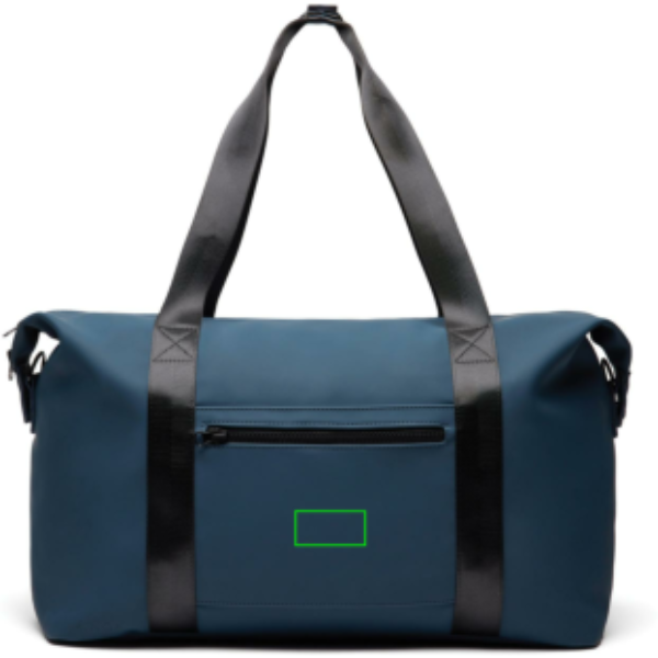 Bolsa fin de semana VINGA Baltimore - Bolsas- Bolsos personalizados - Mochilas corporativas personalizadas - Tecnica Etiqueta PU Baltimore azul marino - Zona parte frontal y baja del artículo