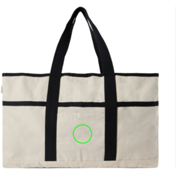 Bolsa de playa de lona reciclada Vinga Volonne AWARE™ - Regalos Premium - Regalo Promocional Personalizado - Tecnica Bordado - Zona bolsillo