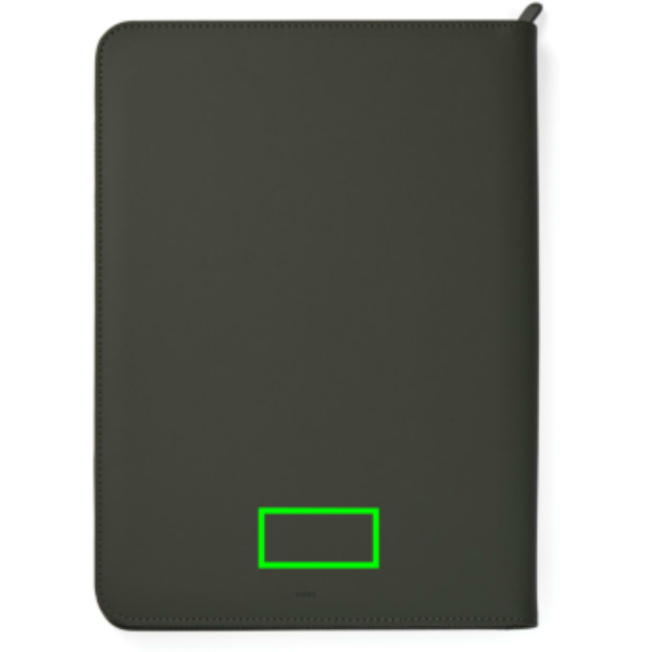 Portafolio VINGA Baltimore A4 - Portadocumentos personalizados - Mochilas corporativas personalizadas - Tecnica Etiqueta PU Baltimore verde - Zona parte trasera