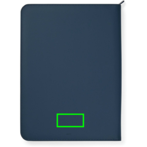 Portafolio VINGA Baltimore A4 - Portadocumentos personalizados - Mochilas corporativas personalizadas - Tecnica Etiqueta PU Baltimore azul marino - Zona parte trasera