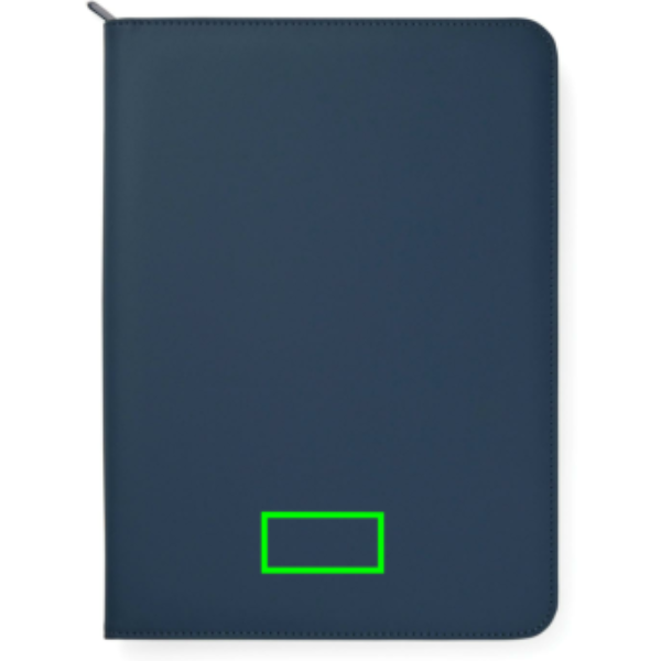 Portafolio VINGA Baltimore A4 - Portadocumentos personalizados - Mochilas corporativas personalizadas - Tecnica Etiqueta PU Baltimore azul marino - Zona parte frontal del artículo