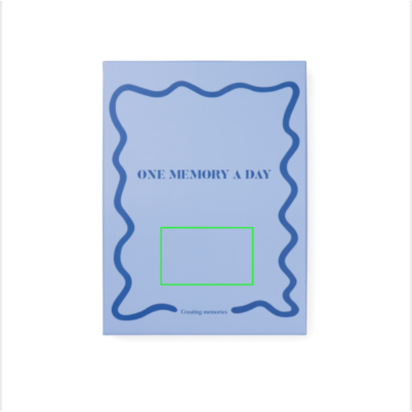 Diario personalizado VINGA de papel reciclado GRS para autodescubrimiento - Oficina - Regalo Promocional Personalizado - Tecnica Estampado en caliente - Zona caja