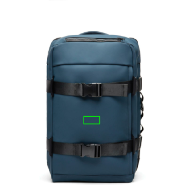 Mochila explorer VINGA Baltimore - Mochilas personalizadas - Mochilas corporativas personalizadas - Tecnica Etiqueta PU Baltimore azul marino - Zona parte frontal del artículo