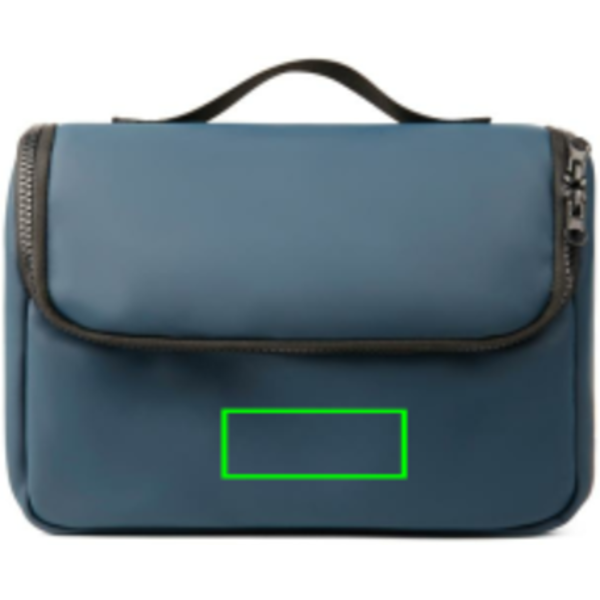 Neceser de viaje VINGA Baltimore - Neceseres personalizados - Mochilas corporativas personalizadas - Tecnica Etiqueta PU Baltimore azul marino - Zona parte frontal del artículo